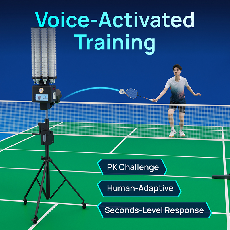 Máquina de bádminton con inteligencia artificial y control de programas B7 Pro Voice, APP y WeChat Mini