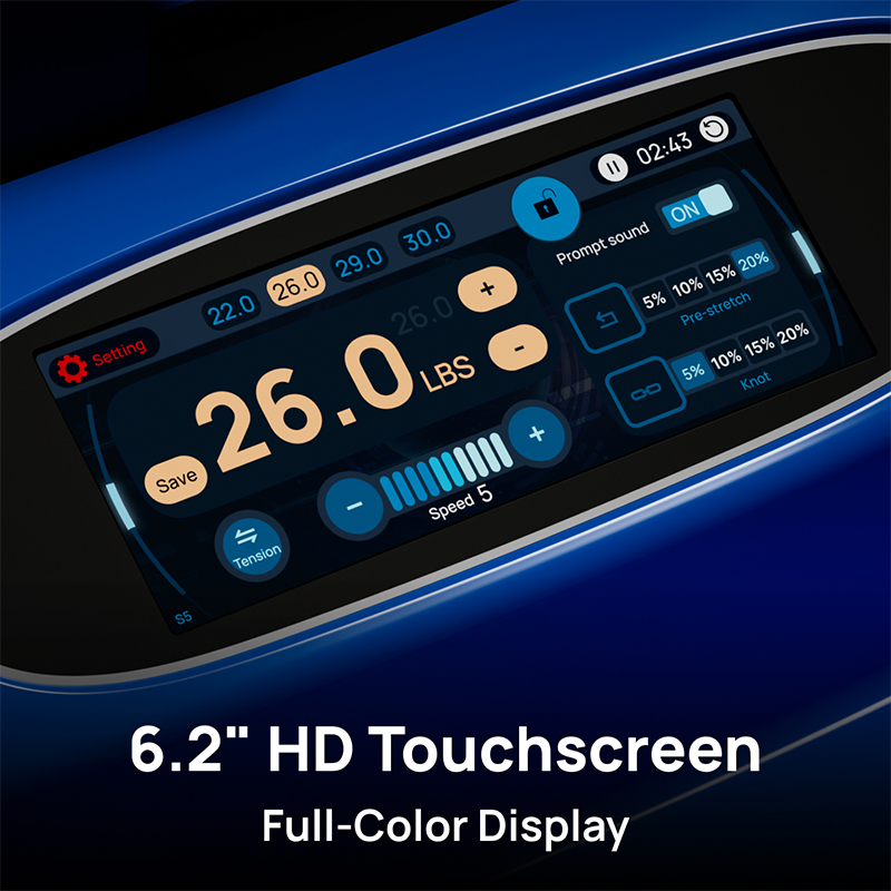 Máquina encordadora de doble deporte ajustable en altura SS-S6 con sensor fotoeléctrico