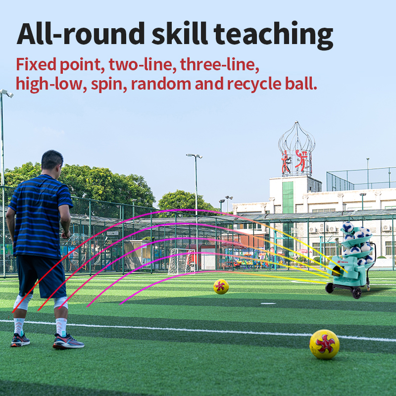 F2101 Máquina de entrenamiento de fútbol inteligente con sistema de taladro programable de 35 puntos
