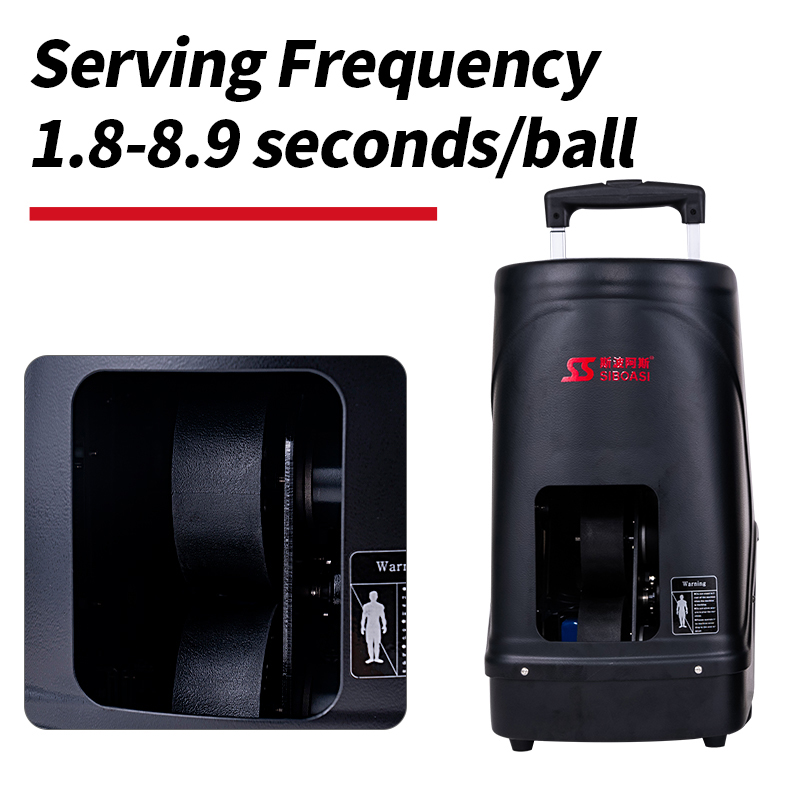 S336A Máquina inteligente de entrenamiento de pelota de squash con taladro cruzado y zona de aterrizaje programable de 6 modos