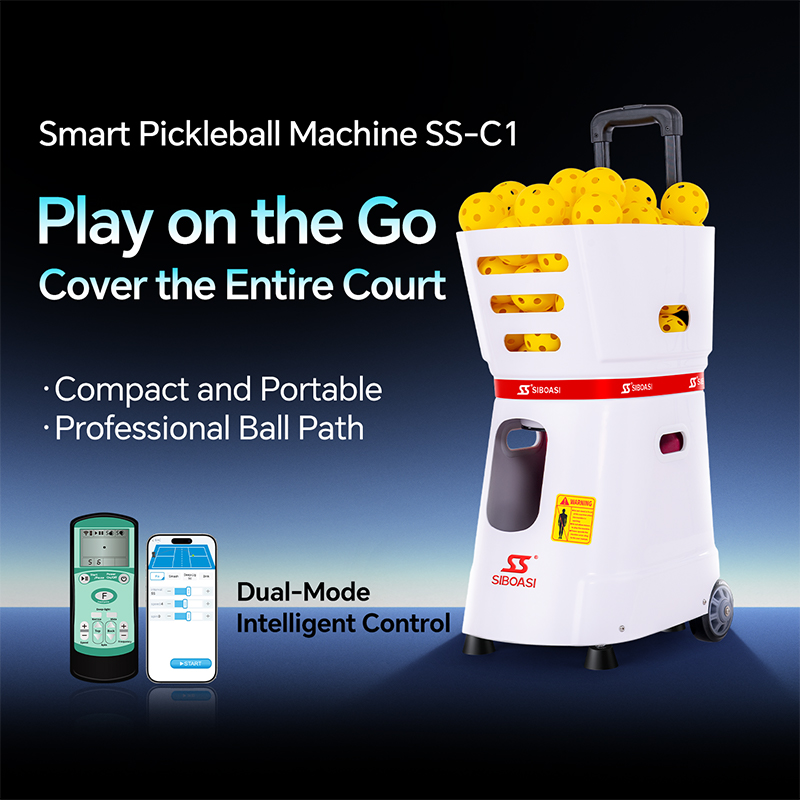 Máquina de entrenamiento de pickleball inteligente de nivel de entrada con control remoto inalámbrico y aplicación C1