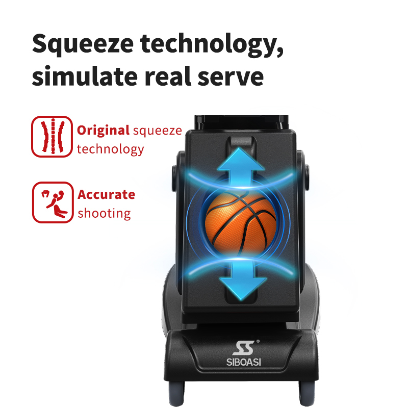 Máquina de entrenamiento de baloncesto de precisión con taladro horizontal de 60 posiciones y entrega giratoria K3