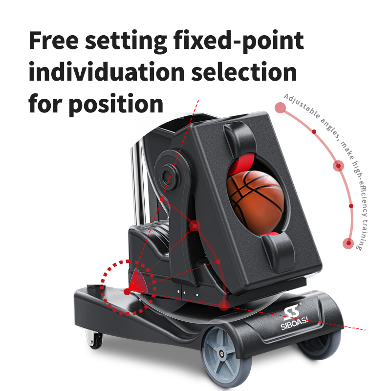 Máquina de entrenamiento de baloncesto de precisión con taladro horizontal de 60 posiciones y entrega giratoria K3