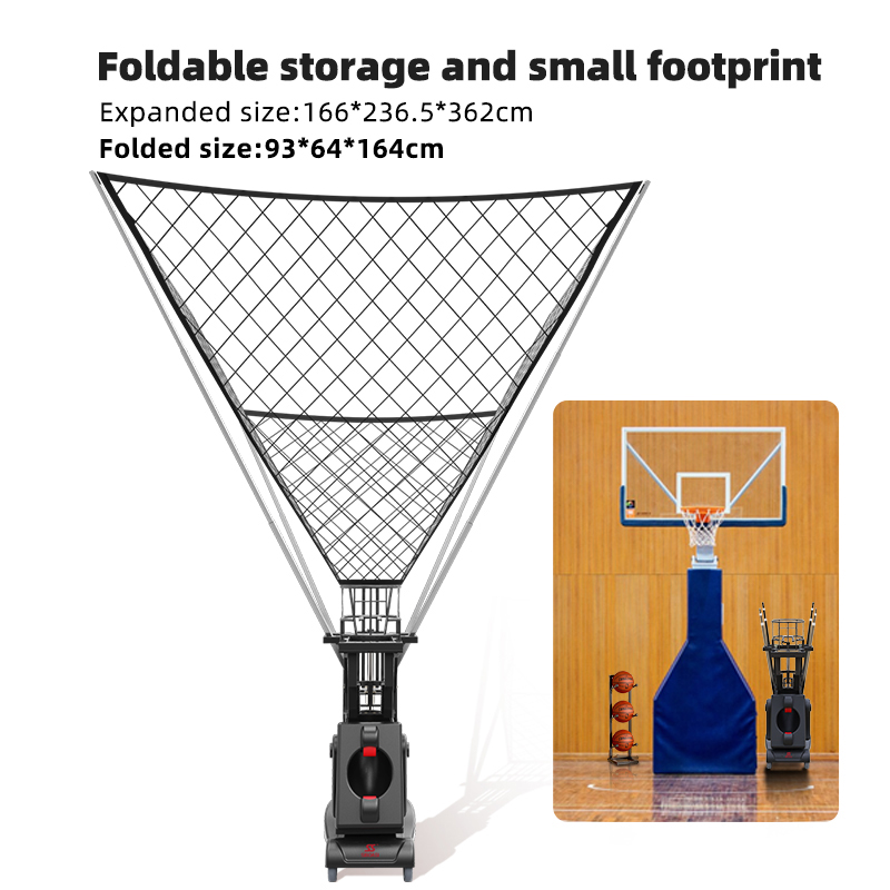 Máquina de servicio de baloncesto con control de velocidad, ángulo y giro multinivel K2101